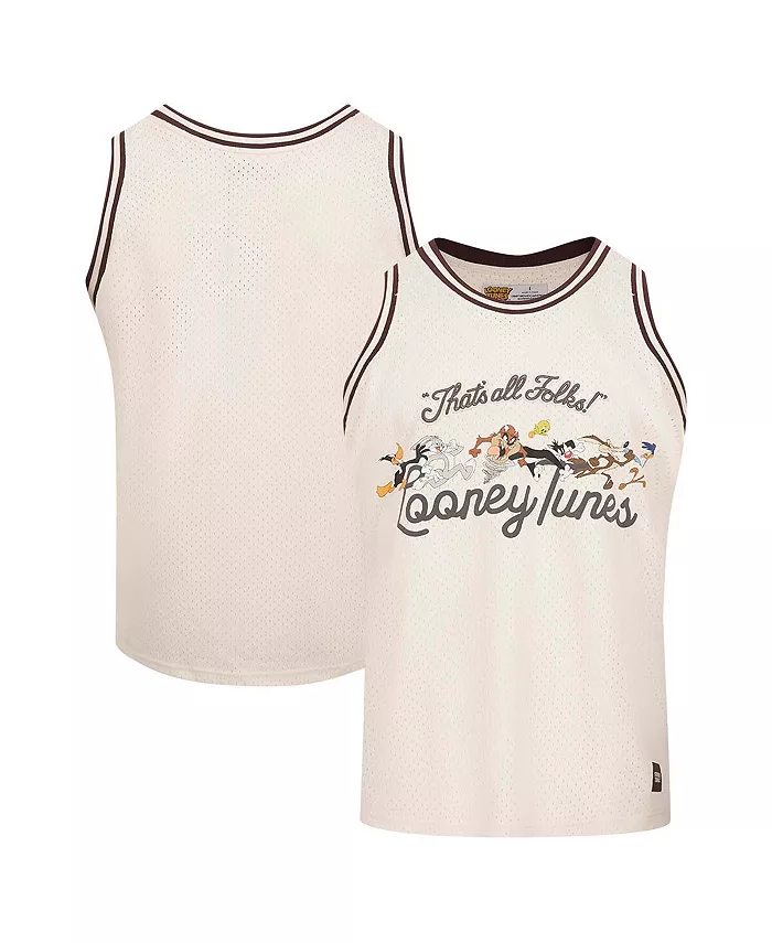 

Мужская баскетбольная майка Looney Tunes That's All Folks кремового цвета Freeze Max