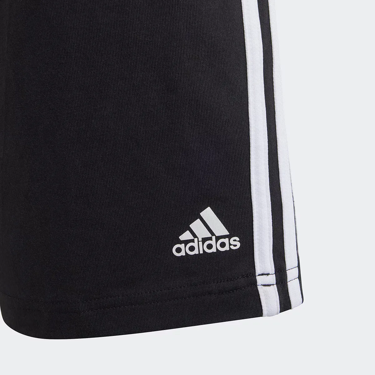 Kids' Essentials Трикотажные шорты Adidas с 3 полосками, чёрный — фото 4