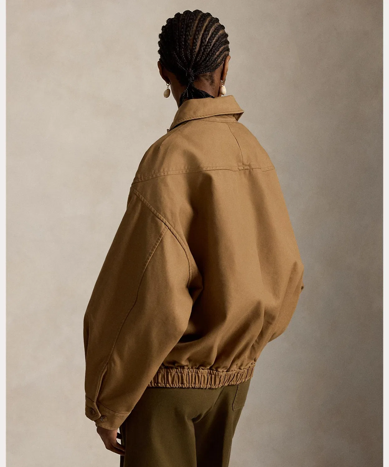 Двусторонняя хлопковая куртка Polo Ralph Lauren, оверсайз, коричневая — фото 4