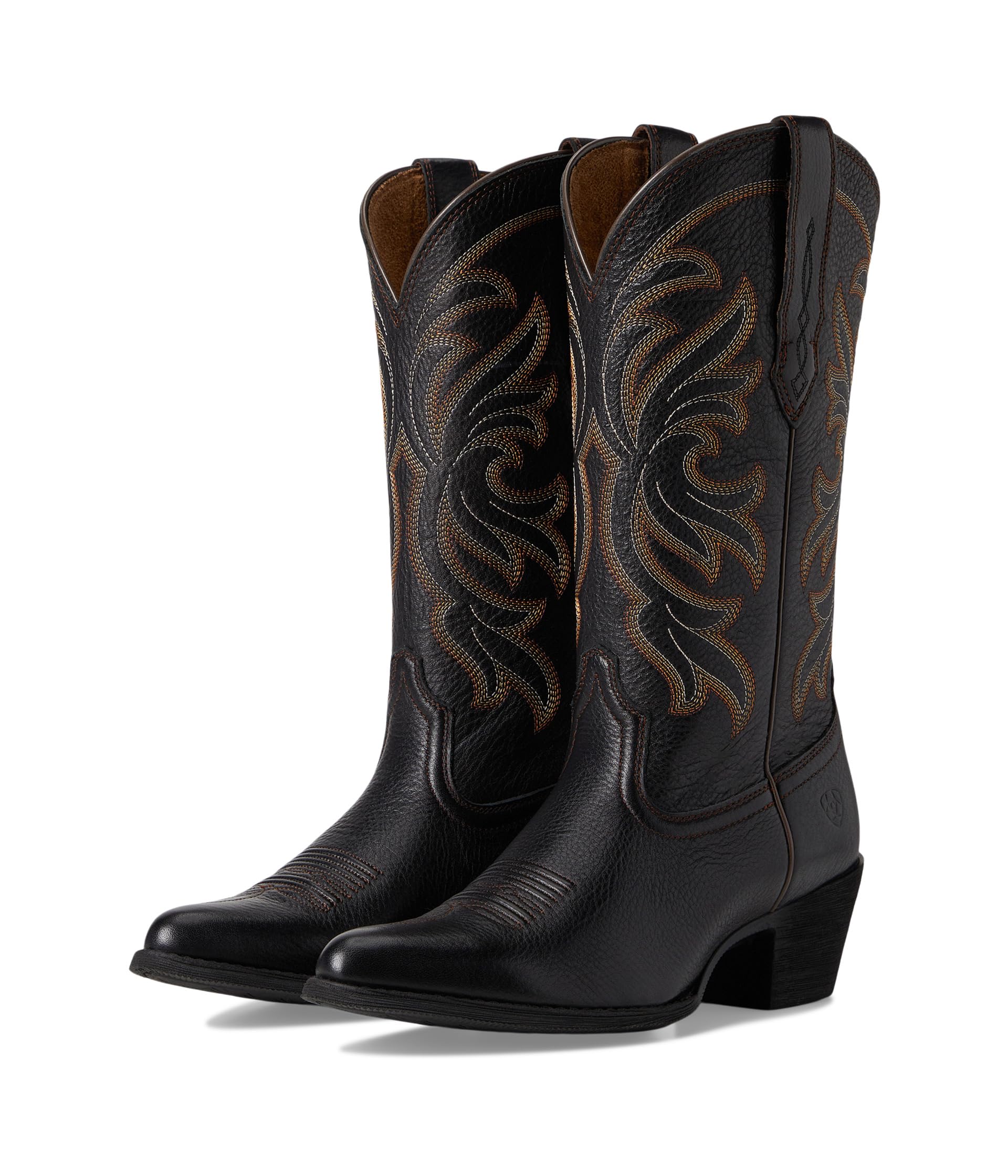Сапоги женские Ariat Heritage J Toe Stretchfit ковбойский на каблуке, черный