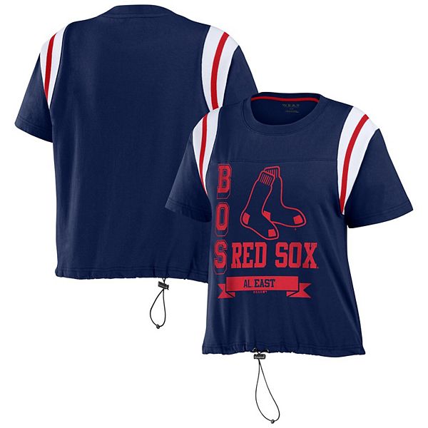 

Женская футболка Boston Red Sox с контрастными вставками и затяжкой Wear By Erin Andrews, Красный, Женская футболка Boston Red Sox с контрастными вставками и затяжкой Wear By Erin Andrews