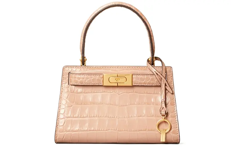 

Сумка через плечо Lee Radziwill из кожи мини телесного розового Tory Burch