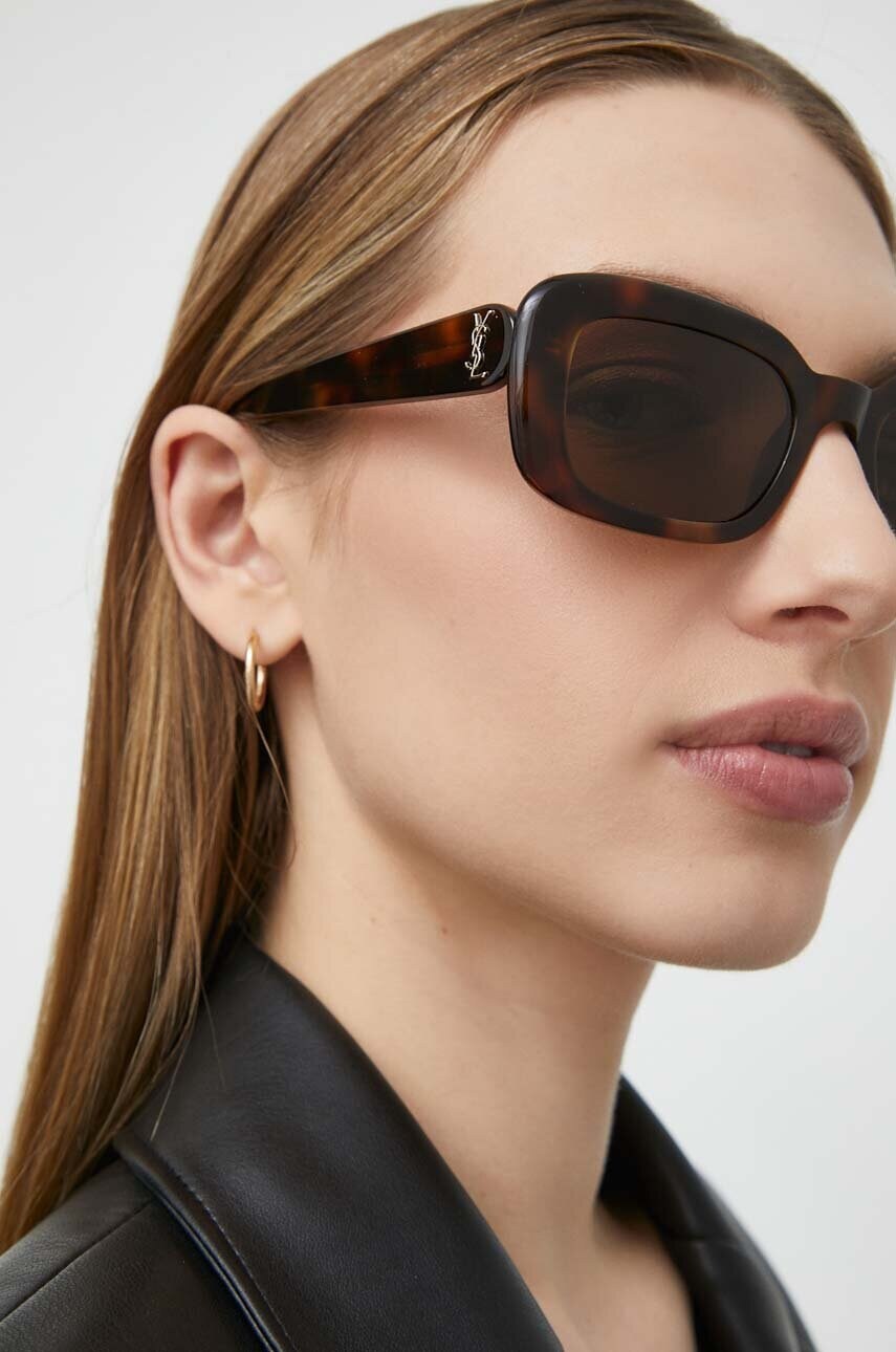 

Солнцезащитные очки Saint Laurent, коричневый