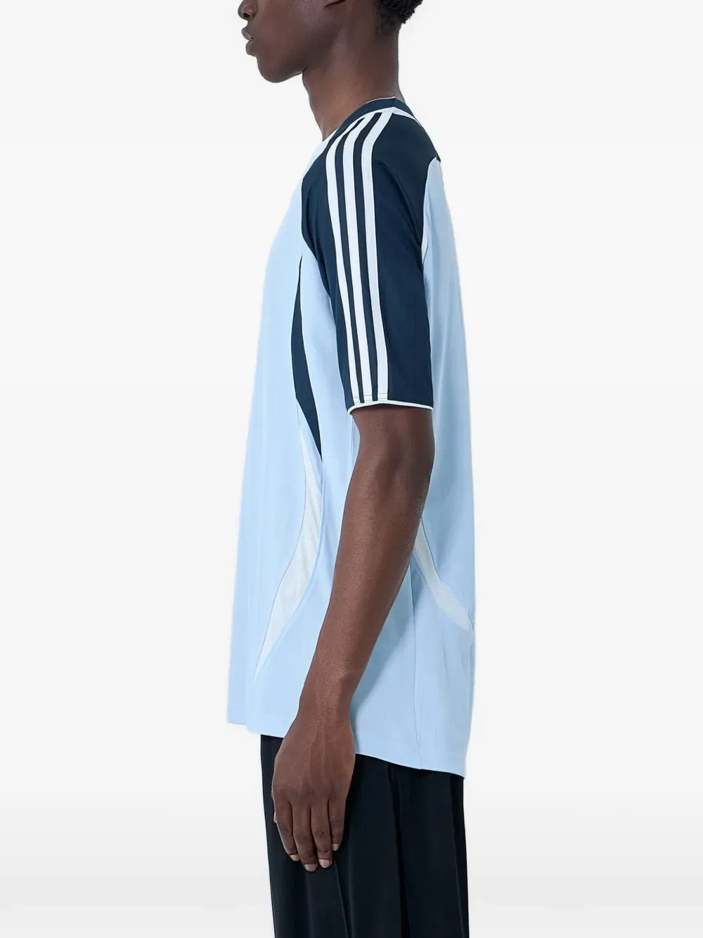 Футболка с круглым вырезом и вышитым логотипом Adidas, синий — фото 2