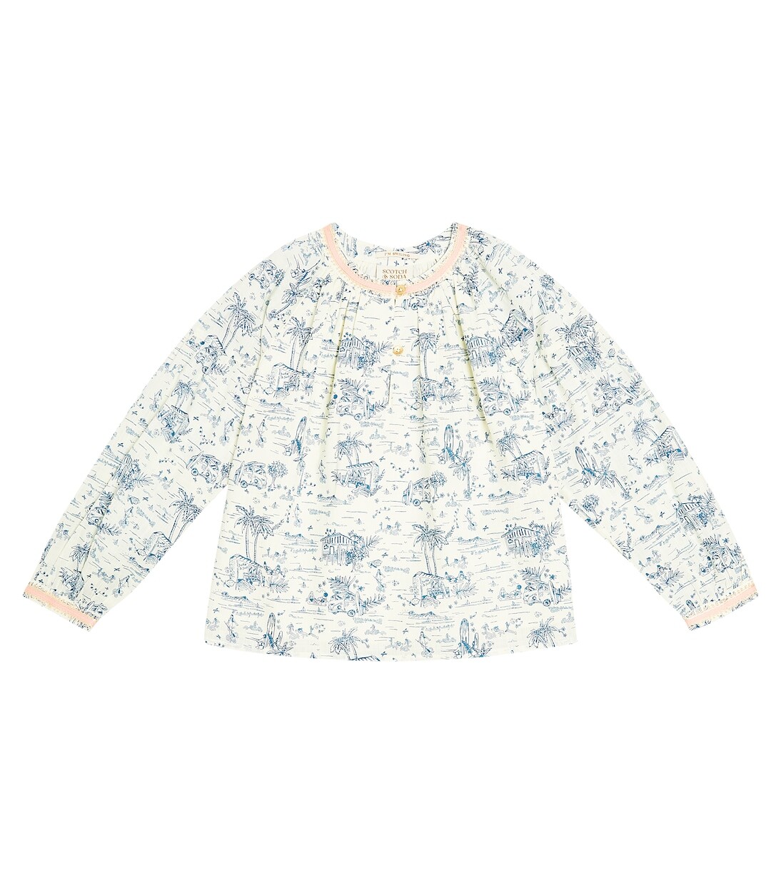

Хлопковый топ с принтом Scotch & Soda Kids, мультиколор
