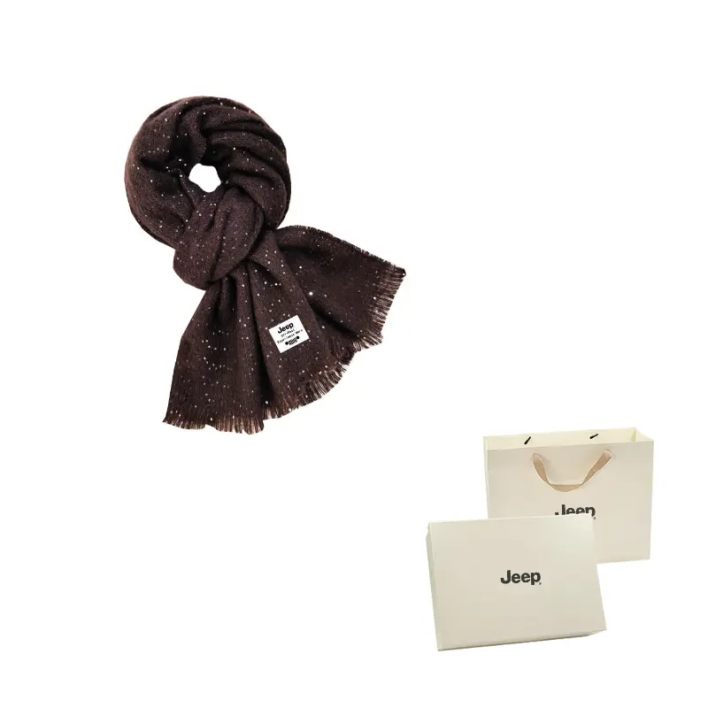 

Шарф из полиэстера Unisex Jeep, коричневый sequins