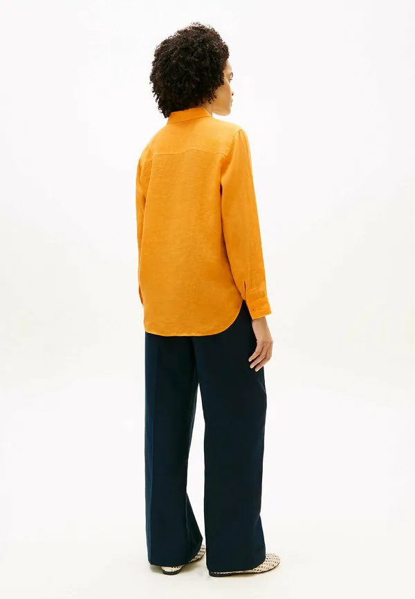 Базовая блузка на пуговицах Tommy Hilfiger, Orange Flash — фото 3
