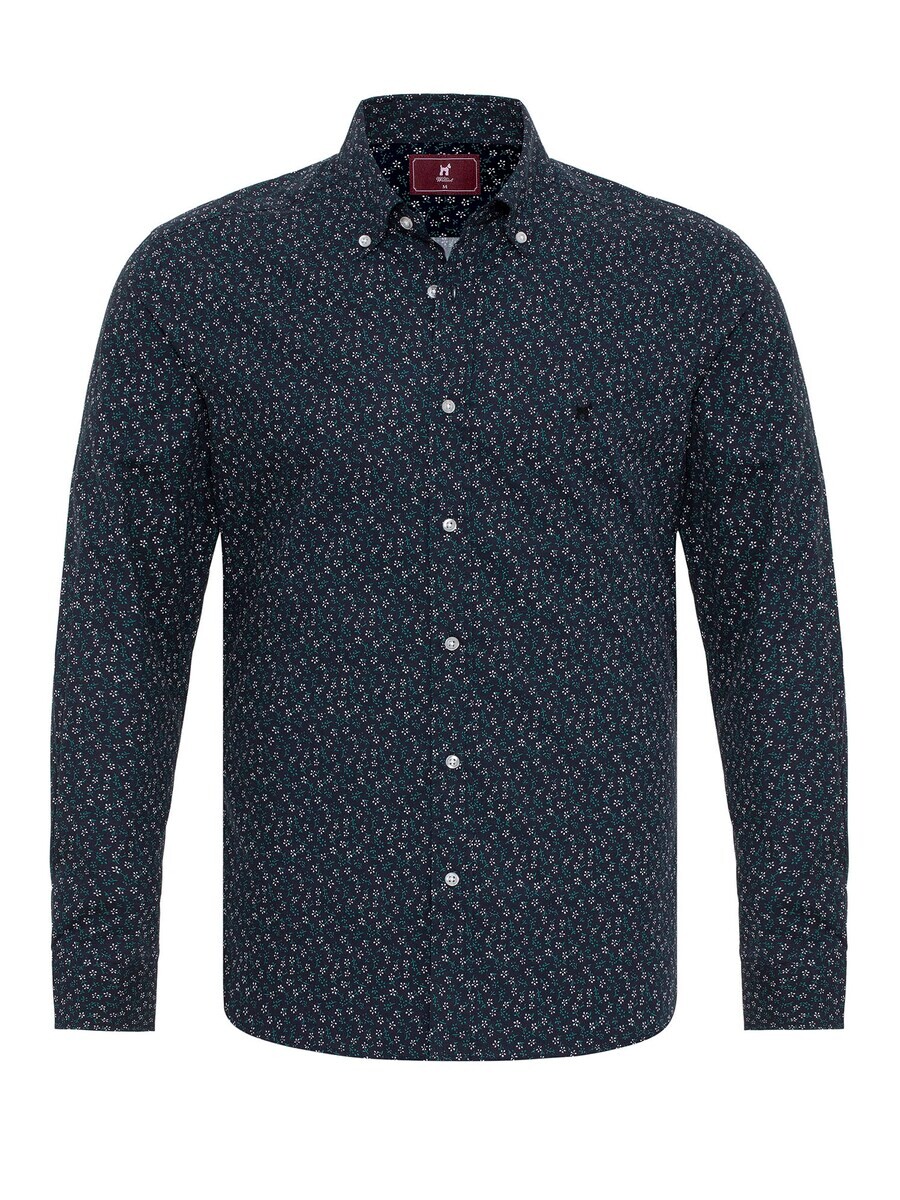 

Повседневная рубашка Williot Regular fit Button Up Shirt, темно-синий