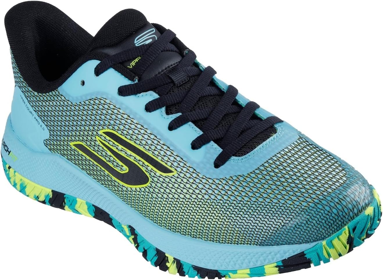 Кроссовки Skechers Herren Viper Court Pro 2.0, Aqua Syntehtic Textile Multi Trim