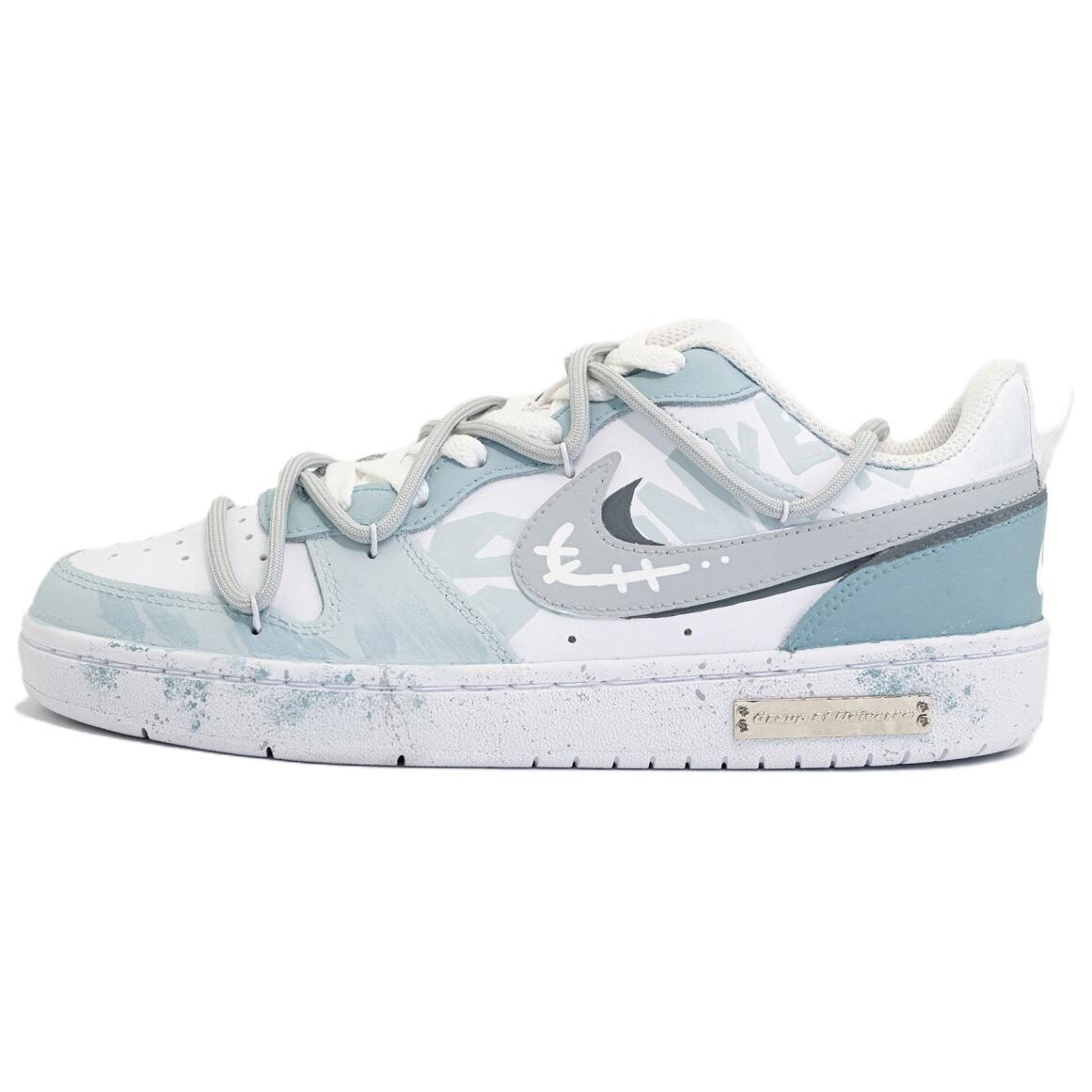 

Кроссовки Nike Court Borough 2 Skateboarding Shoes Women's Low-top White/blue, голубой, Синий, Кроссовки Nike Court Borough 2 Skateboarding Shoes Women's Low-top White/blue, голубой