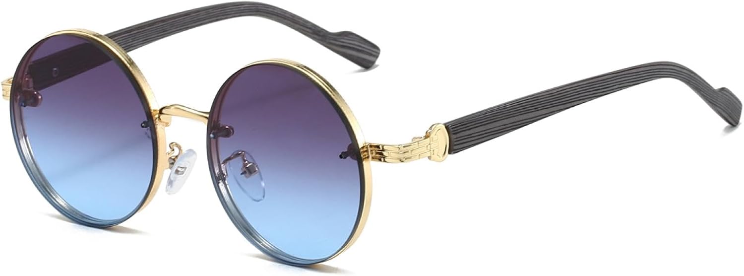 

Солнцезащитные очки с защитой от УФ-излучения UV400 | Круглые градиентные линзы в металлической оправе | Яркие цветные линзы для занятий спортом на открытом воздухе и вождения DSVIGF, 02