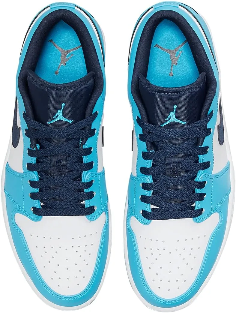 Мужские баскетбольные кроссовки Nike Air Jordan 1 Low, белый/темно-синий — фото 4