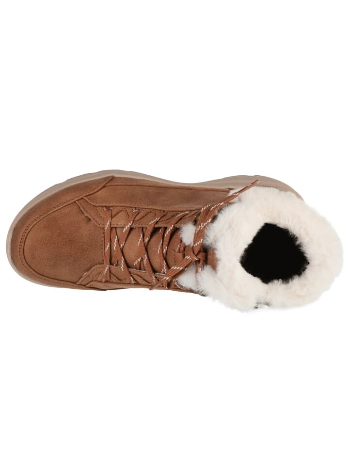 Ботинки женские Skechers On-The-GO Glacial Ultra из искусственного материала зимние, коричневый — фото 3