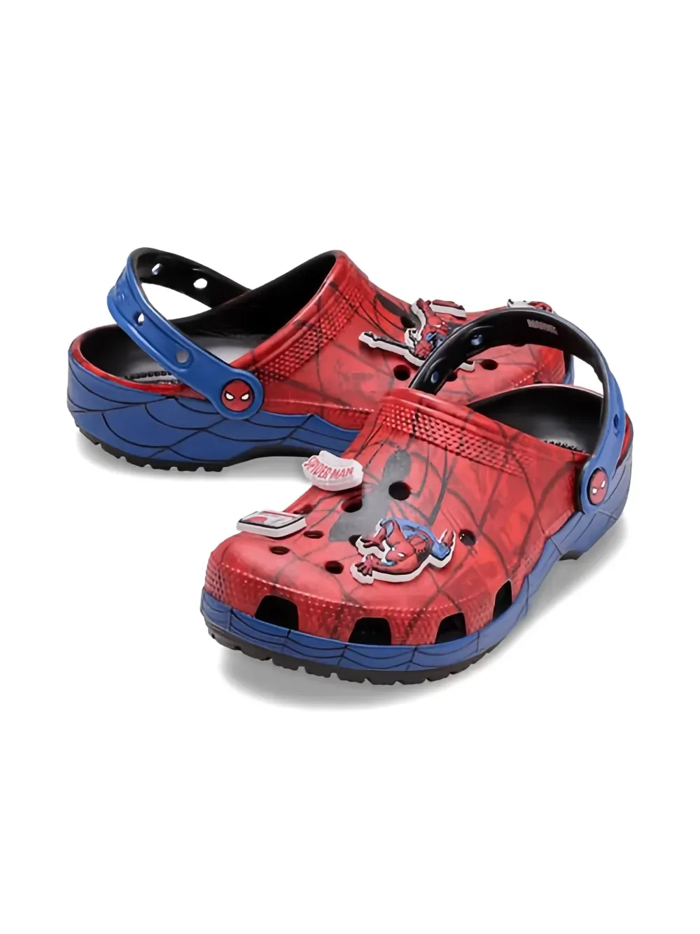 Клоги Spider-Man из коллаборации с Marvel Crocs Kids, красный — фото 2