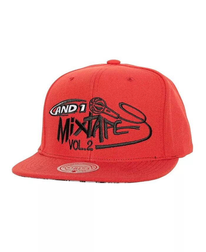 

Мужской x AND1 Red Mixtape Vol. 2 регулируемая шляпа Mitchell & Ness, красный
