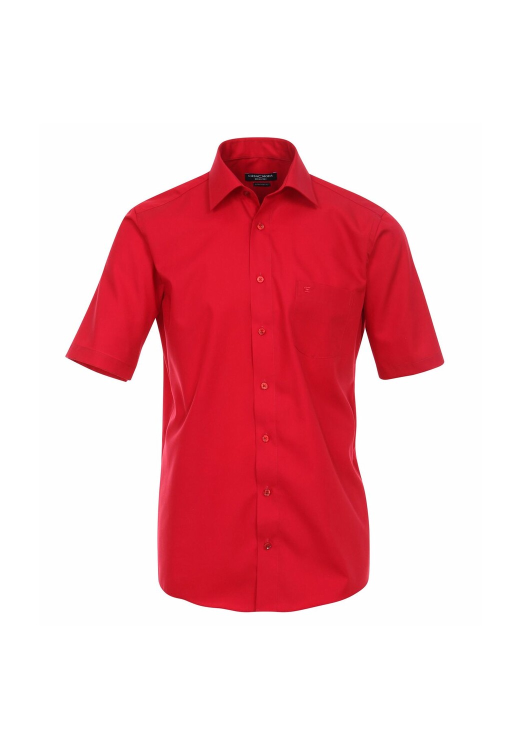

Мужская деловая рубашка с короткими рукавами, простого и комфортного кроя CASAMODA, цвет Sattes Rot