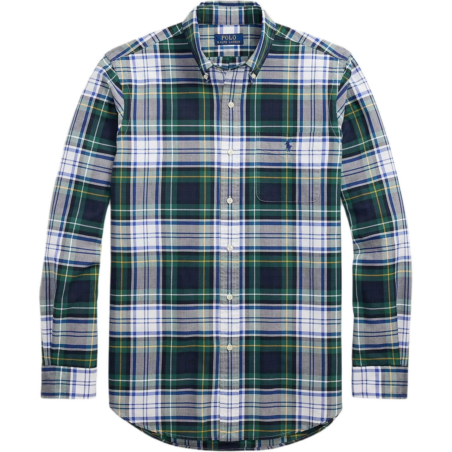 Детская оксфордская рубашка в клетку Polo Ralph Lauren, Green/Blue Multicolor