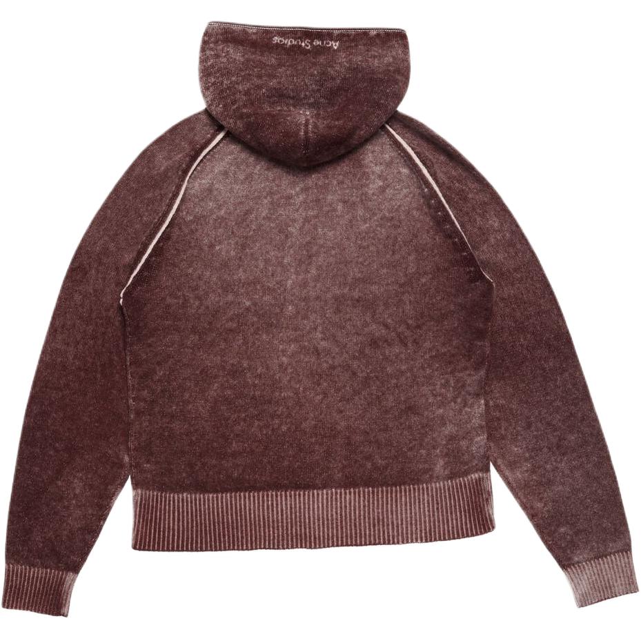 Джемпер Zip Hoodie Acne Studios, Dark Burgundy — фото 3