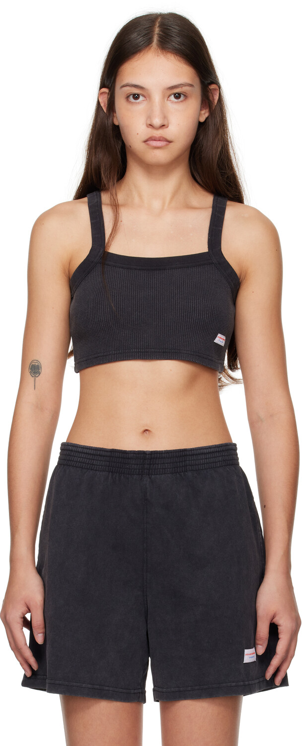 

Черная укороченная майка Alexander Wang