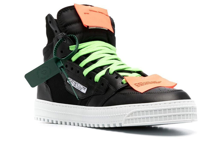 Кроссовки мужские Off-White Off-Court, черный / зеленый — фото 2