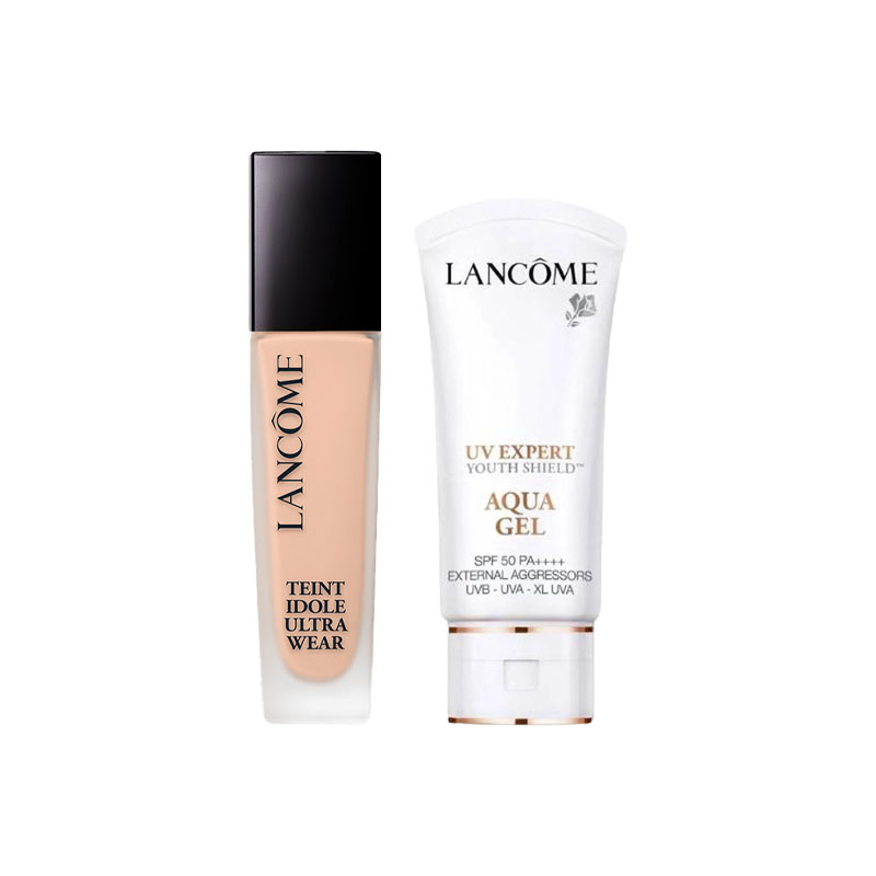 LANCOME Lankou тональная основа белая солнцезащитная стойкая жидкая косметика набор для ухода за кожей восстанавливающий 30мл+30мл — фото 2