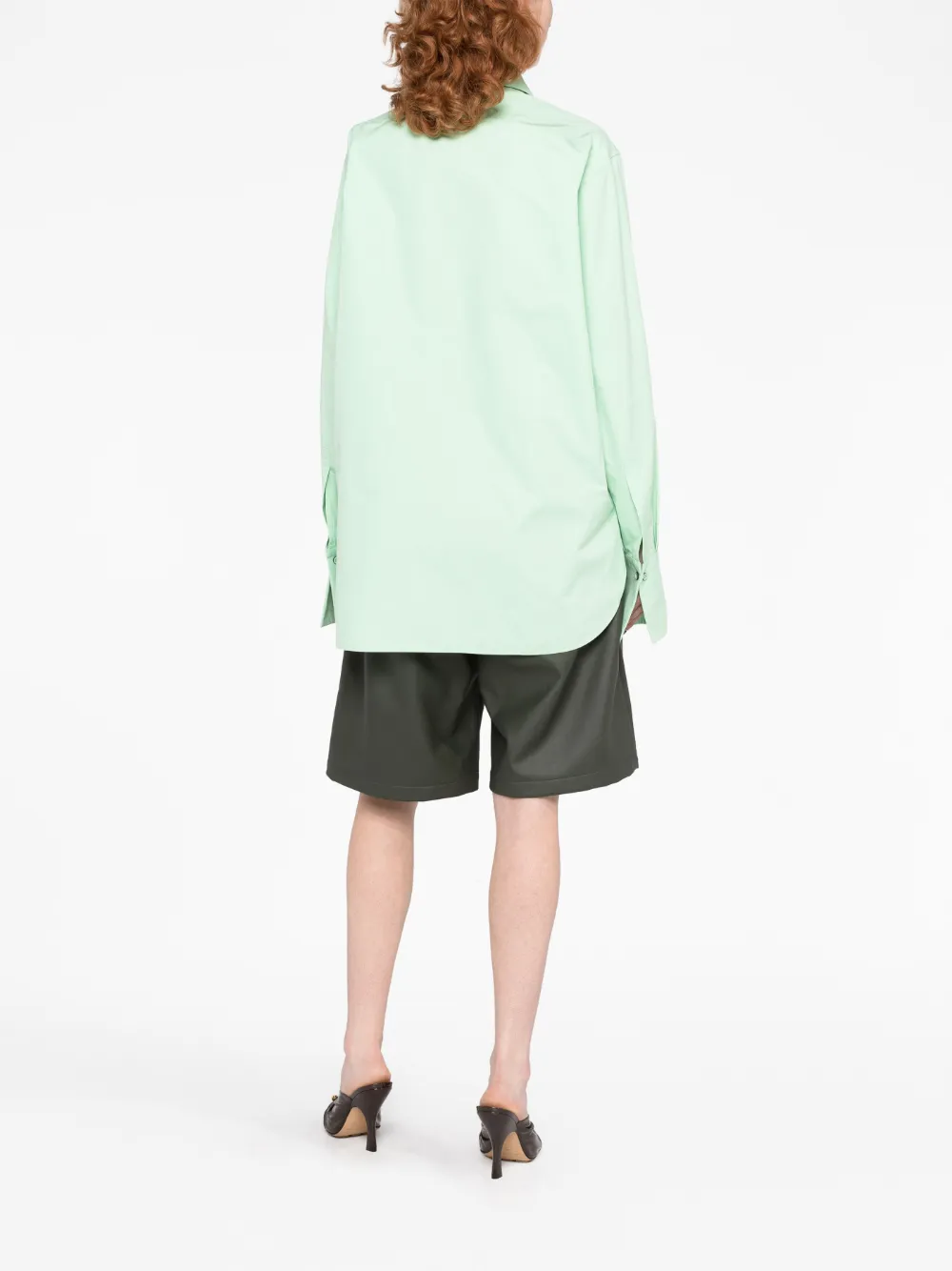 Рубашка с длинными рукавами JIL SANDER, зеленый — фото 4