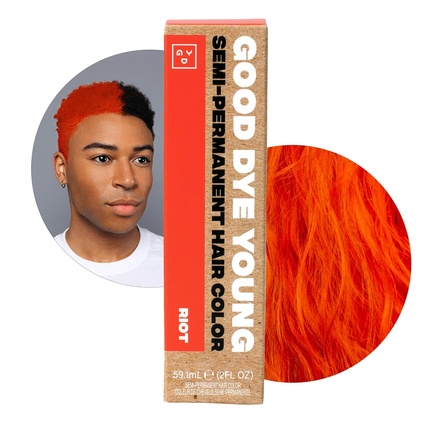 

Полуперманентная краска для волос Streaks and Strands Riot Orange Good Dye Young