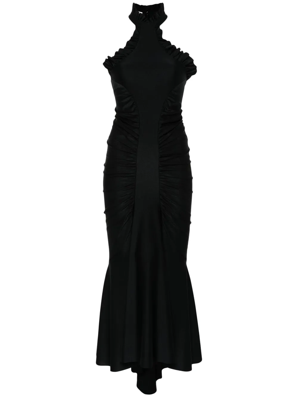 

Драпированное платье миди Philosophy Di Lorenzo Serafini, черный