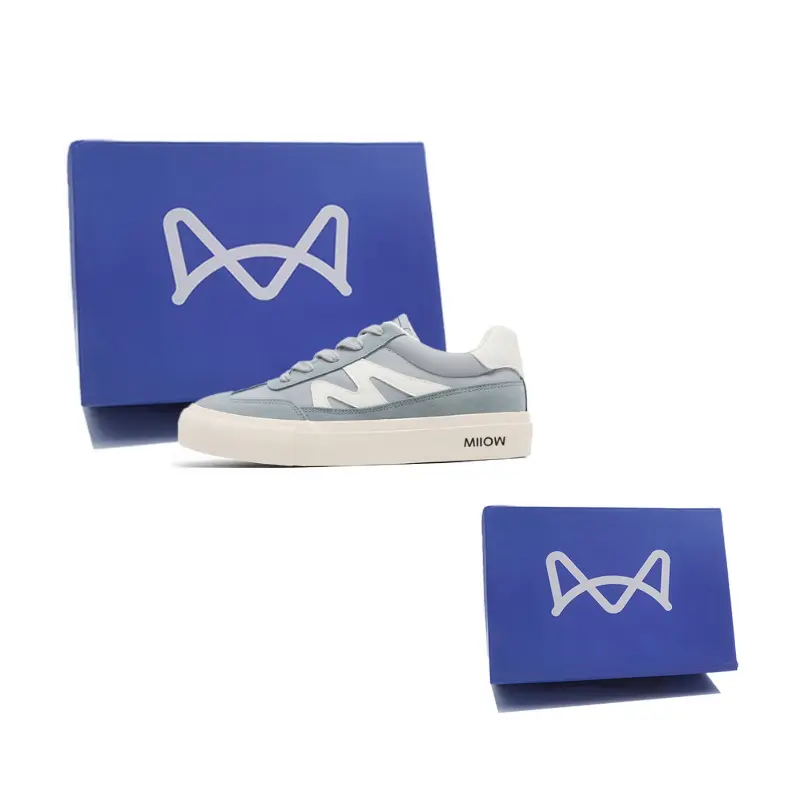 

MIIOW Скользоустойчивые, износостойкие, легкие, дышащие мужские скейтерские кроссовки лоу-топ Glacier Blue, цвет Glacier Blue