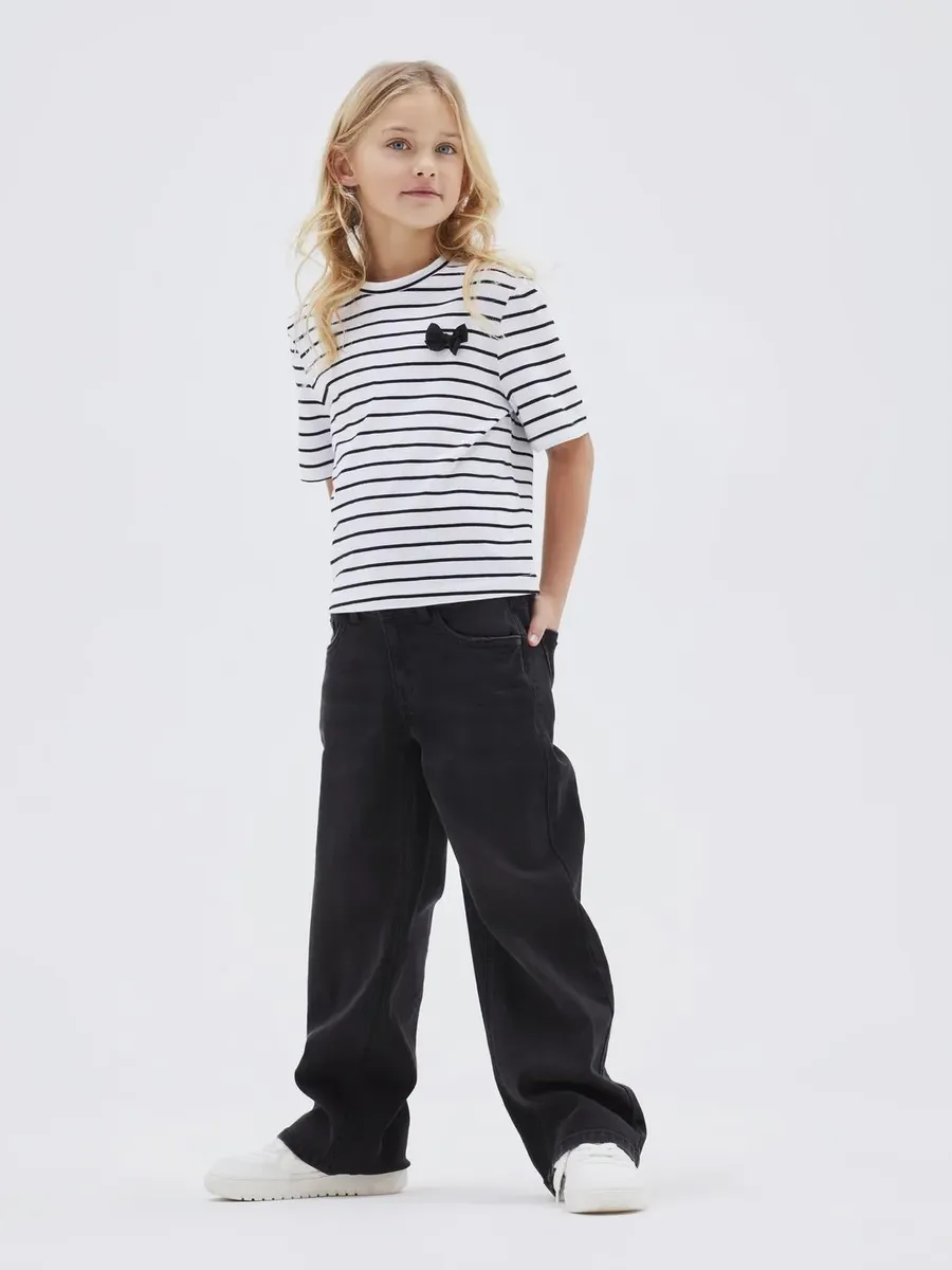 

Джинсы с 5 карманами Name It "NKFROSE WIDE JEANS 4263-IS TB", черный