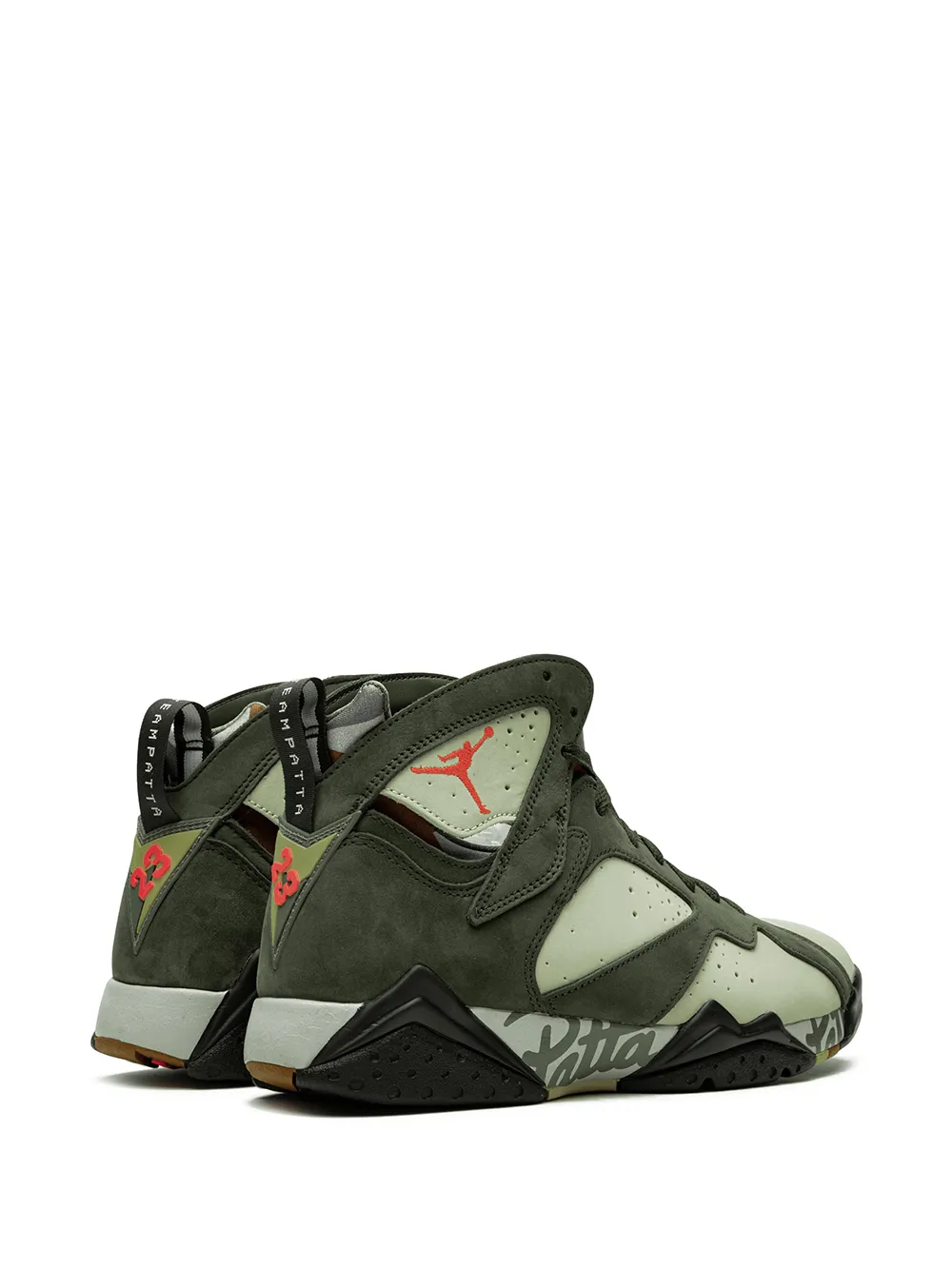 Кроссовки Air  7 Patta Jordan, зеленый — фото 3