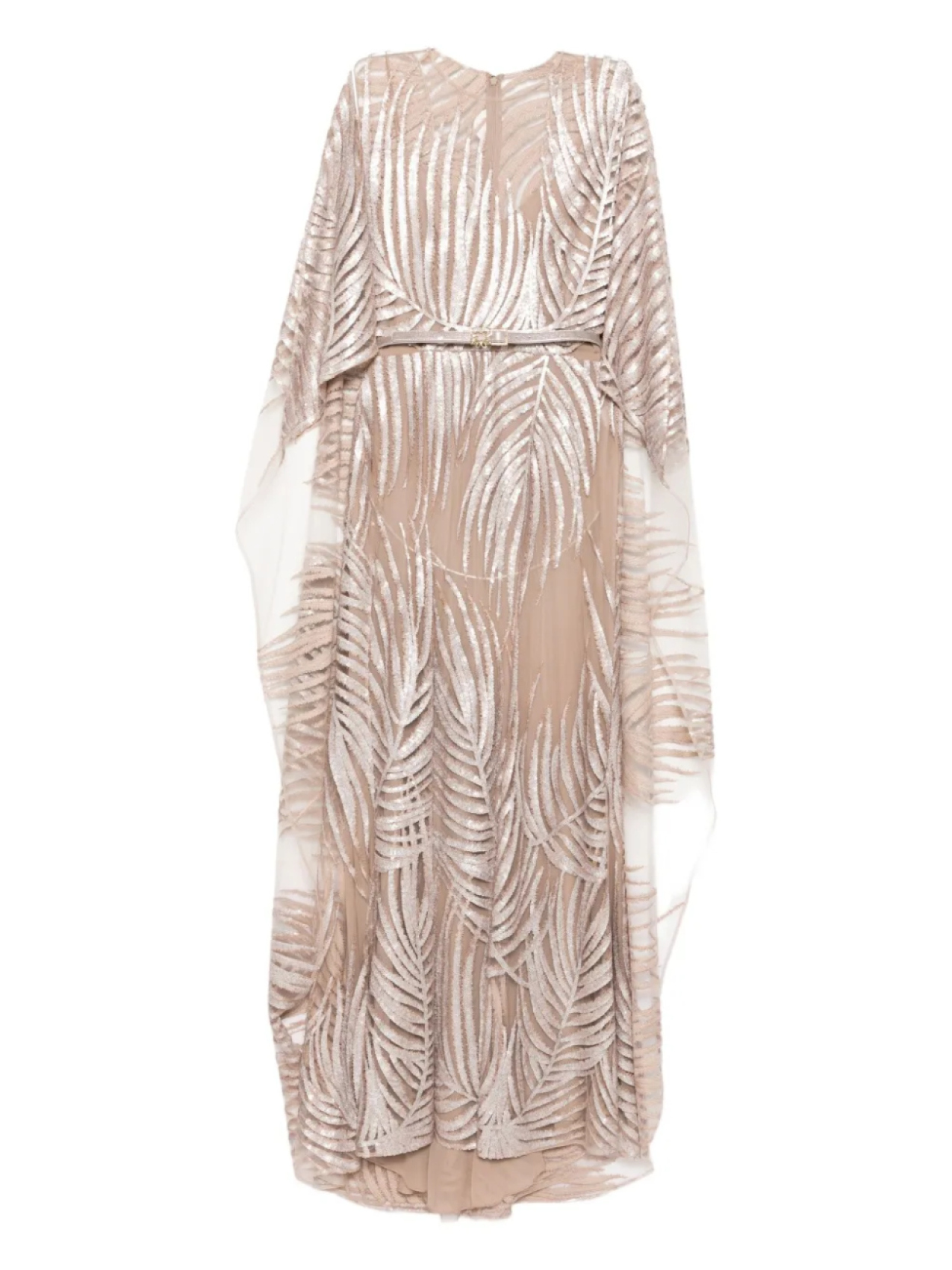 

Elie Saab длинное платье с вышивкой, серый