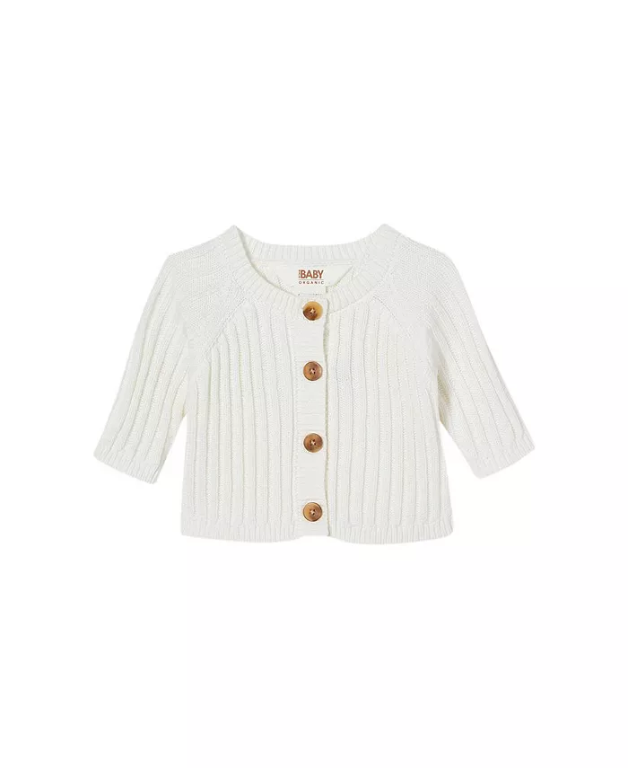 

Детский вязаный кардиган для мальчиков COTTON ON, белый