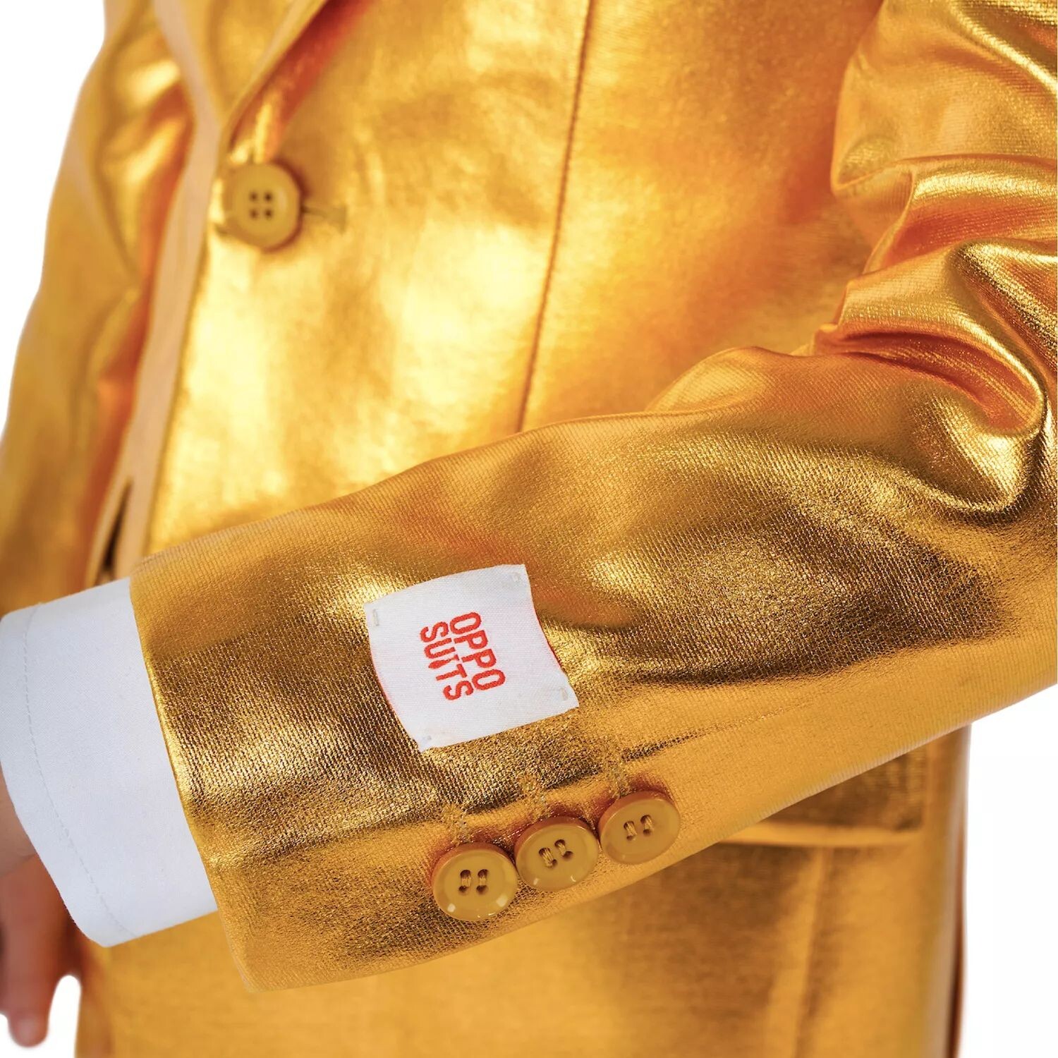 Комплект OppoSuits Groovy Gold Metallic для вечеринок: куртка, брюки и галстук для мальчиков 2–8 лет OppoSuits — фото 3