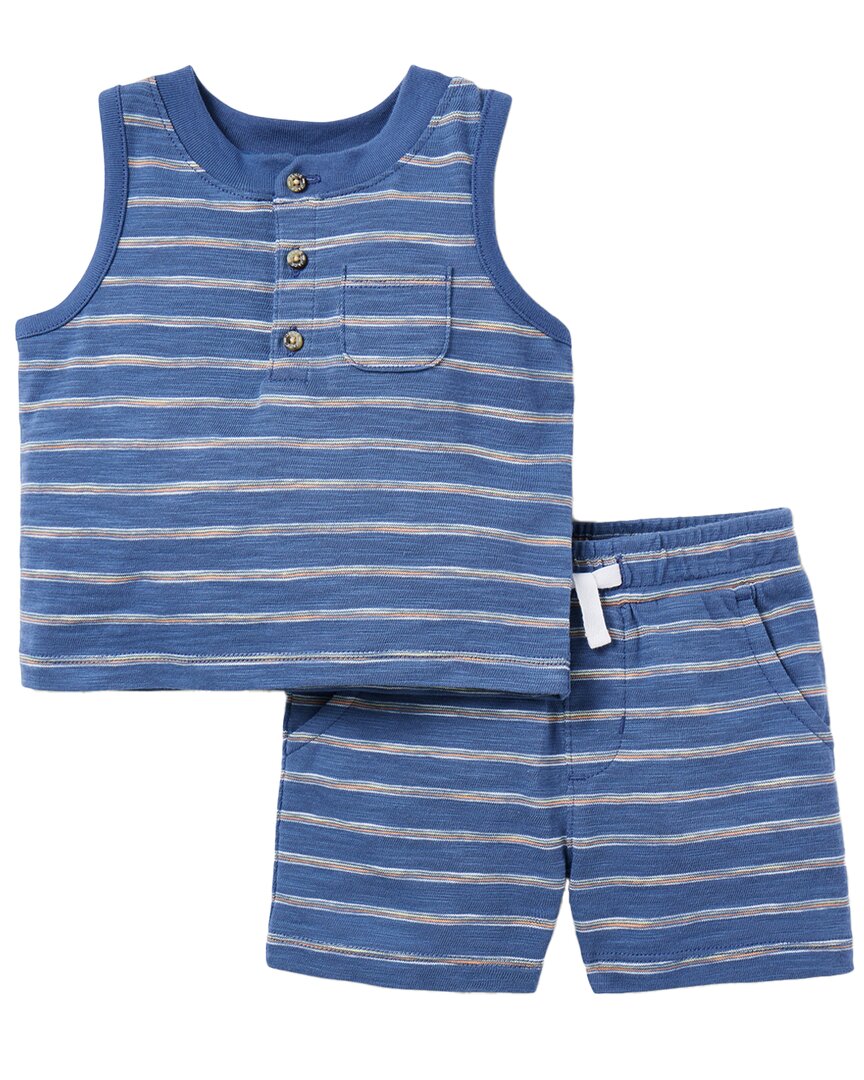

Комплект из полосатой ткани Janie and Jack Baby Slub, синий