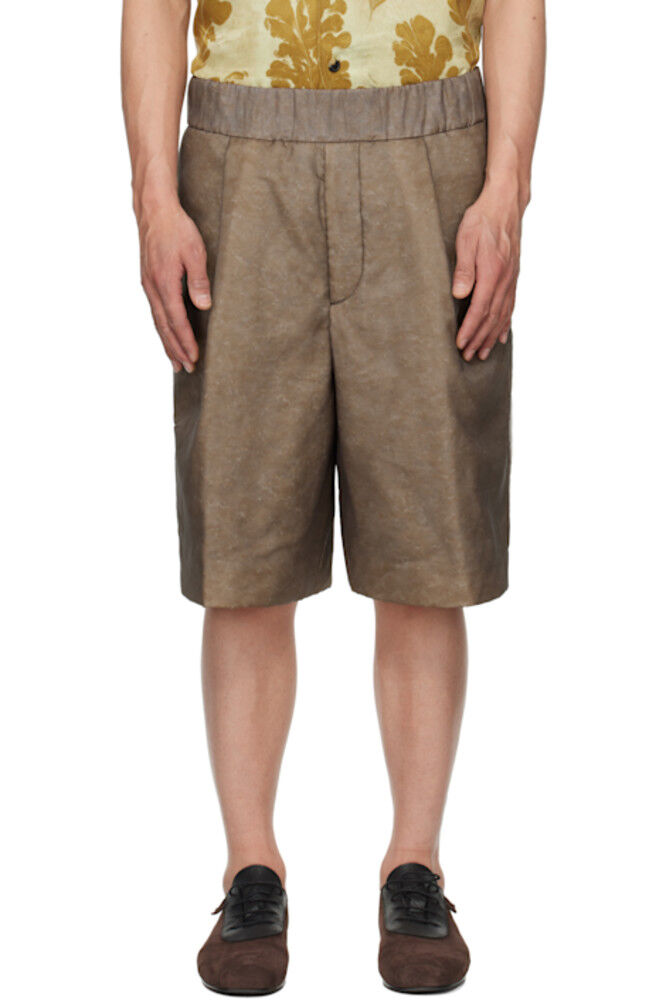 

Коричневые многослойные шорты Dries Van Noten