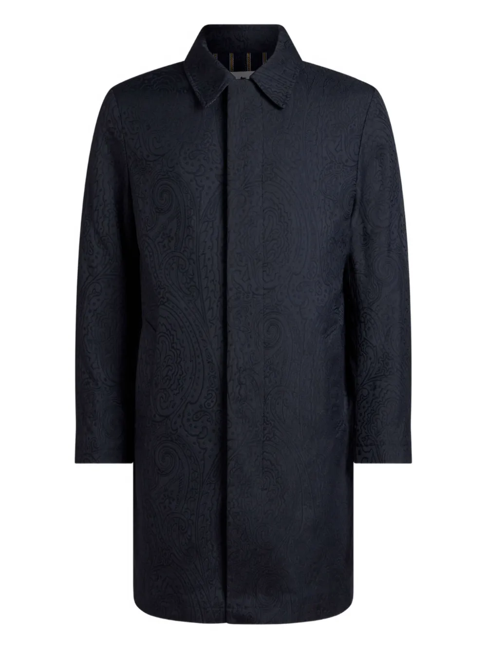 Пальто из жаккарда с узором Etro, синий