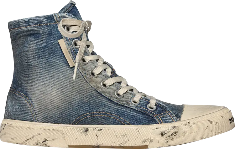 

Кроссовки Balenciaga Paris High 'Destroyed - Denim', синий, Серый, Кроссовки Balenciaga Paris High 'Destroyed - Denim', синий