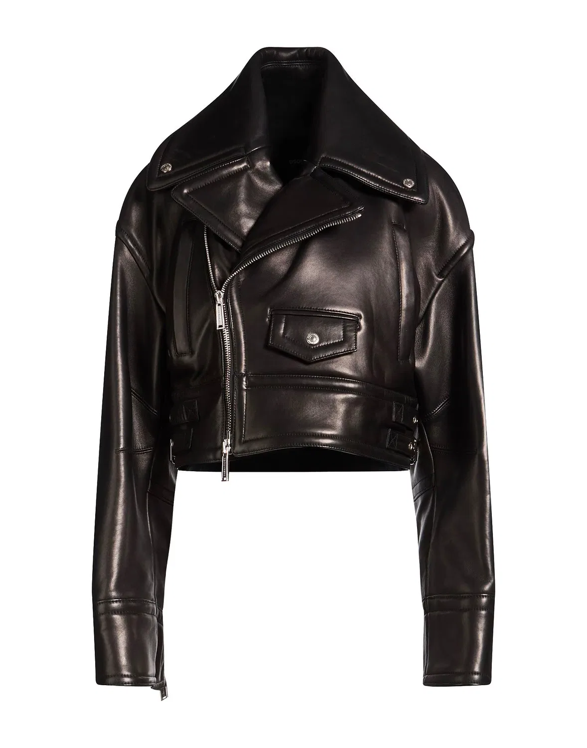 Куртка кожаная DSQUARED2 черная