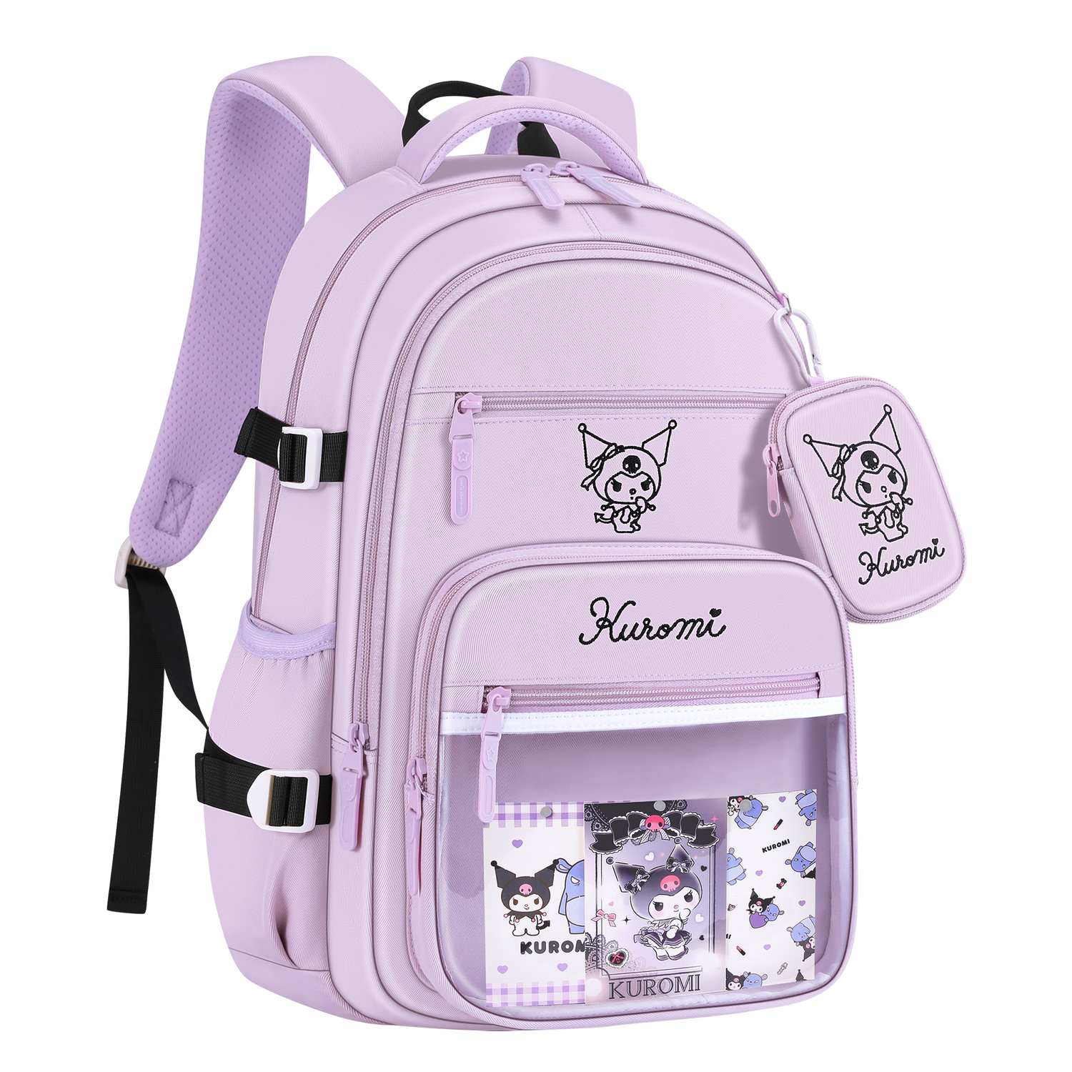 

Sanrio Куломи Полиэстер Рюкзак для Старшеклассниц Женский Фиолетовый, [Lightweight Large Capacity]Kuromi-Purple (Includes Coin Purse)