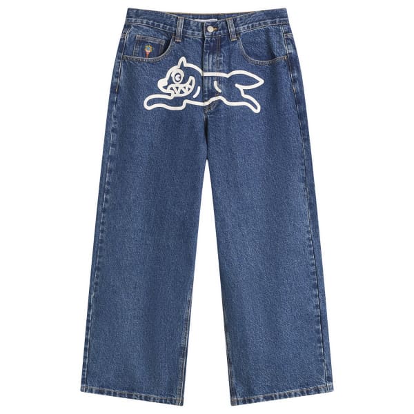 

Джинсы с тройным вырезом и широкой юбкой для бега Icecream, mid wash синий