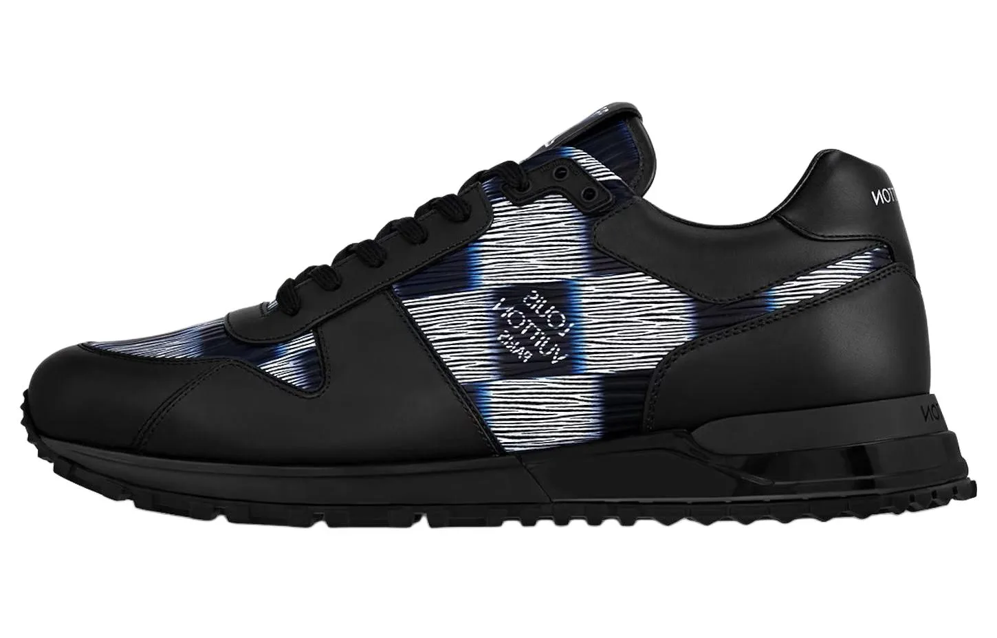 LOUIS VUITTON Run Away Leather Low top Casual Shoes Men's Black