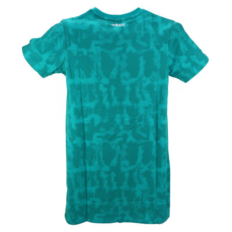 FV DRESS Платье с короткими рукавами женское Adidas Neo, зеленый — фото 3