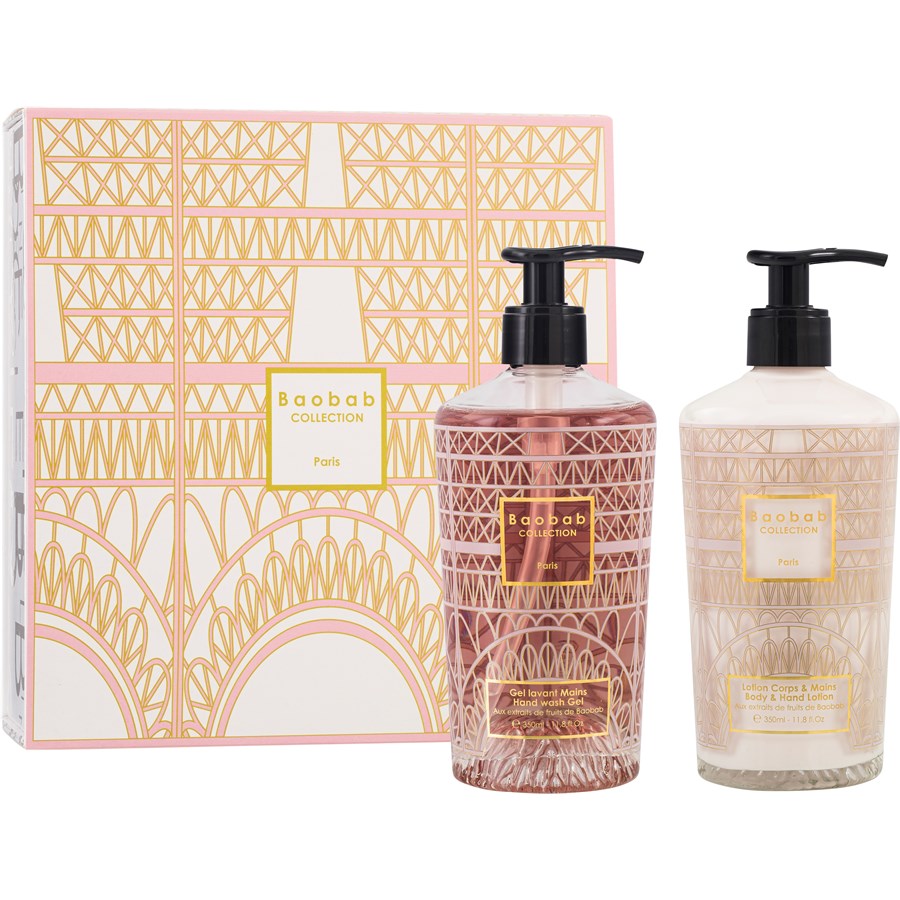 

Лосьон для тела Baobab Body & Hand Lotion Paris, Hand Wash Gel 350 ml + Body & Hand Lotion 350 ml / 1 Stk.