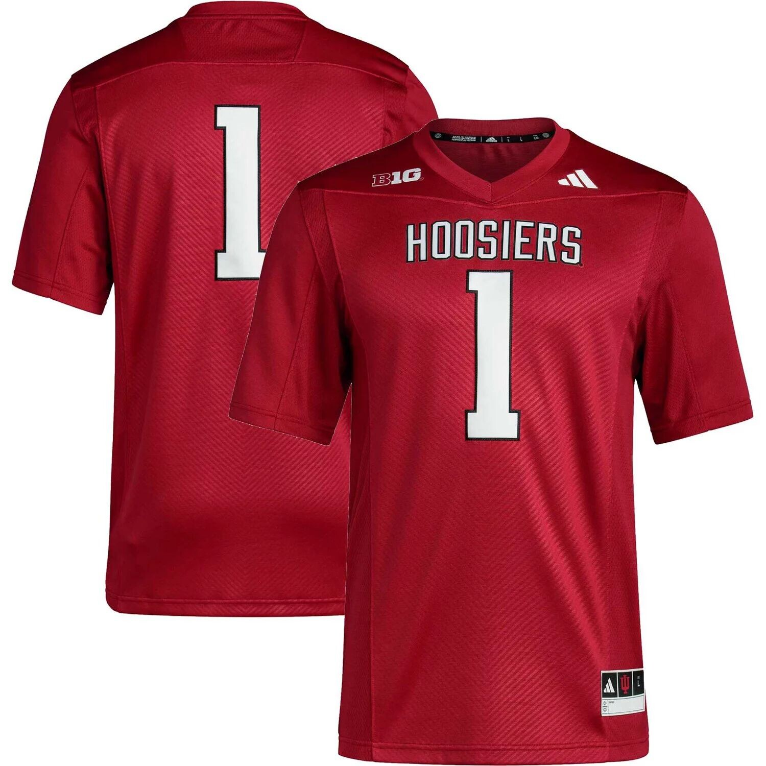 

Мужское джерси #1 Crimson Indiana Hoosiers Premier adidas