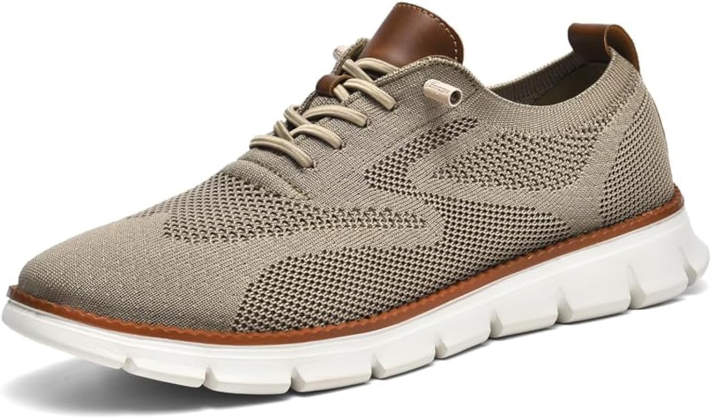 

Мужские кроссовки Wearbreeze Business Casual Oxford - легкие классические туфли на шнуровке для работы, путешествий и повседневной носки Rufone, хаки