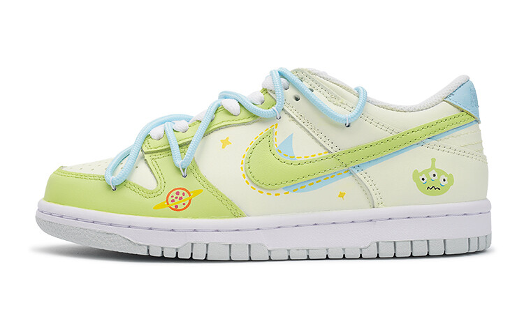 

Кроссовки Nike Dunk Skateboard Shoes Women's Low-Top Green Blue