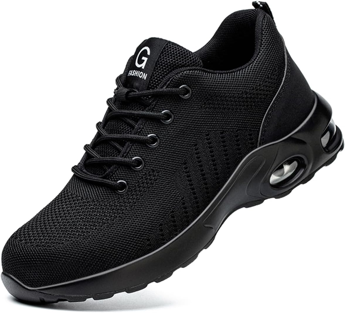 

Кроссовки с металлическим носком для мужчин и женщин, легкая рабочая обувь, противоскользящие безопасные туфли, неразрушимая строительная обувь Dovicowski, черный