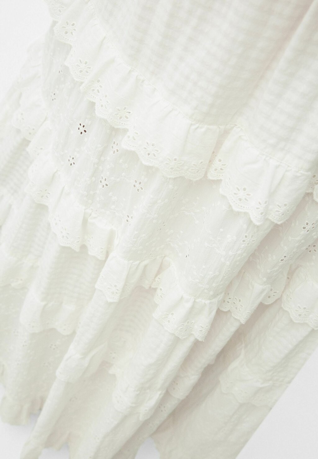 

Юбка макси ELASTICATED WAIST Bershka, белый