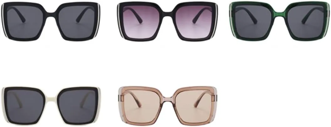 

Большие роскошные солнцезащитные очки для женщин, винтажные летние дорожные очки, женские очки для мужчин с защитой от УФ-излучения UV400 VVTWSSW, Beige Gray